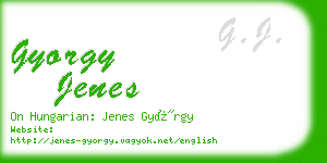 gyorgy jenes business card